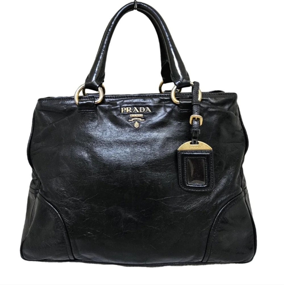 PRADA vintage leather top handle bag